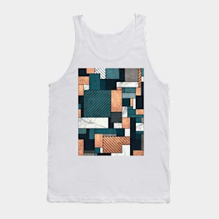 Random Pattern - Copper, Marble, and Blue Concrete Tank Top